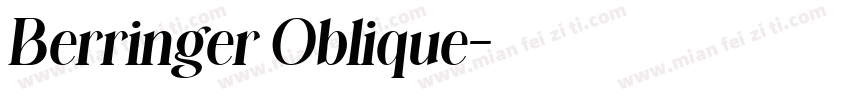 Berringer Oblique字体转换